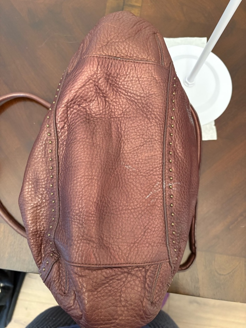 Cole Haan Village Paulette Pebble Leather Satchel/Shoulder Bag - Picture 5 of 6